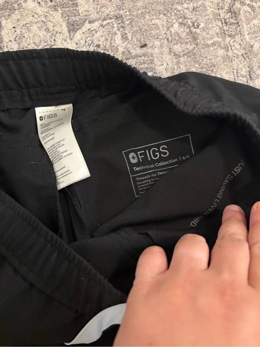 Figs Men's Medical Scrubs Healthcare Tansen Jogger Scrub Pants black Size S/S E